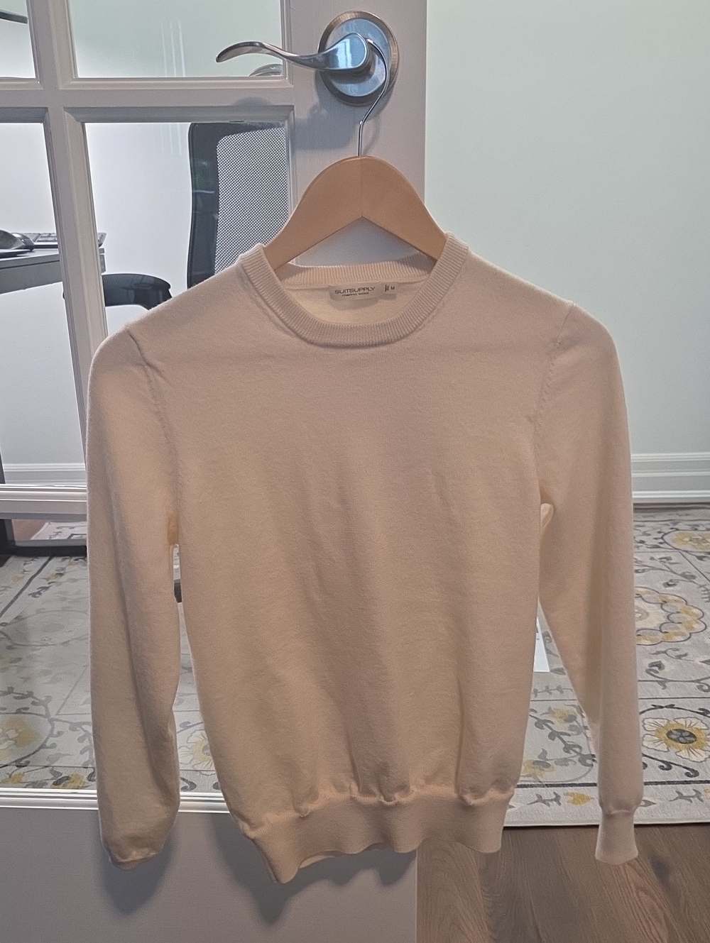 Suitsupply Cream Crewneck Sweater